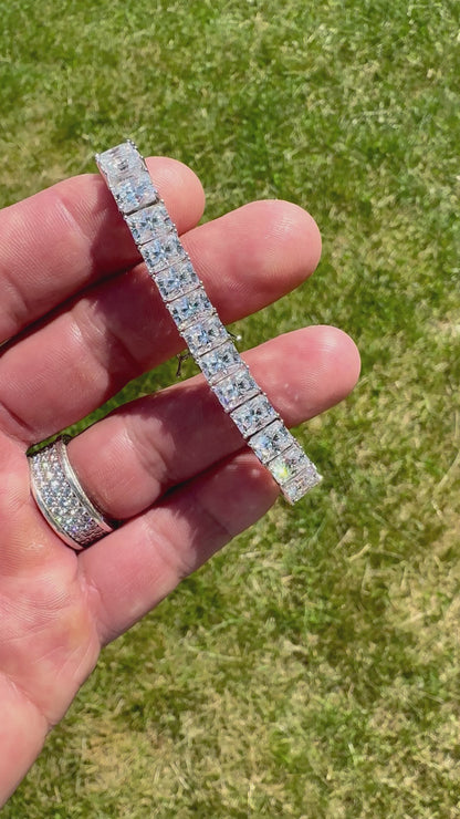 Radiant Cut Moissanite Tennis Bracelet